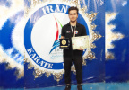درخشش دانشجوی ورزشکار مرکز آموزش علمی کاربردی فرماندهی انتظامی قزوین در هجدهمین دوره مسابقات بین المللی کاراته