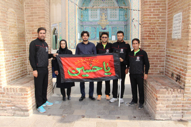 قهرمانان ورزشکار دانشگاه جامع علمی کاربردی استان قزوین در مسیر کربلا