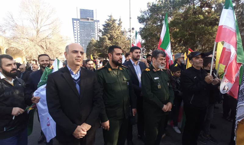 حضور دانشگاهیان دانشگاه جامع علمی کاربردی استان قزوین در مراسم راهپیمایی ۲۲ بهمن